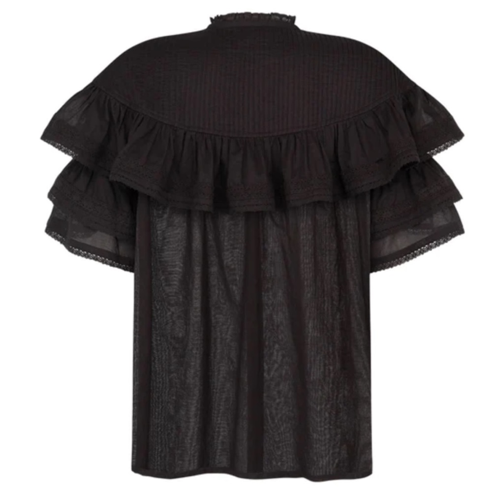 NWT Spell Dove Lace 💯Organic Cotton Blouse in Midnight size medium - Picture 14 of 14